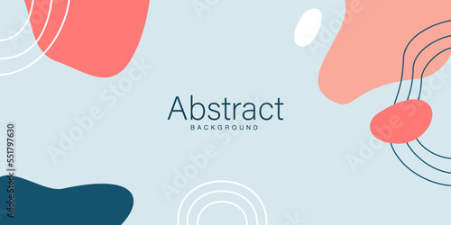 Abstract shape composition for frame background in trendy and minimalist design style