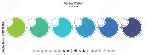 Blank and clean. Steps business data visualization timeline process infographic template design	
