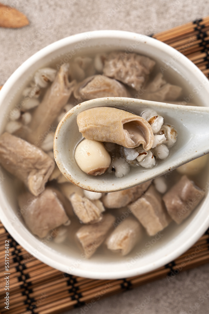 Four Tonics Soup. Delicious traditional Chinese herb flavor food. Four Tonics Soup. Delicious traditional Chinese herb flavor food.
