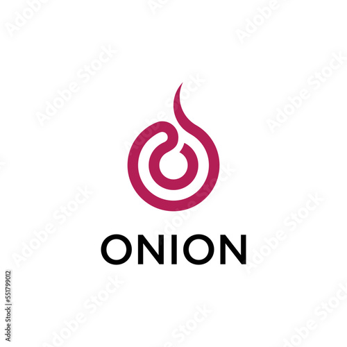 Abstract onion symbol, simple and modern, onion logo vector