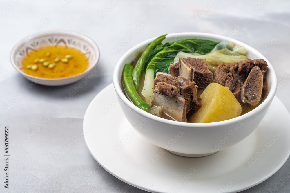 Beef Nilaga, or Nilagang Baka is a simple Filipino Beef and Vegetable Soup best paired with steaming hot rice and fish sauce with calamansi and chili as condiment Beef Nilaga, or Nilagang Baka is a simple Filipino Beef and Vegetable Soup best paired with steaming hot rice and fish sauce with calamansi and chili as condiment