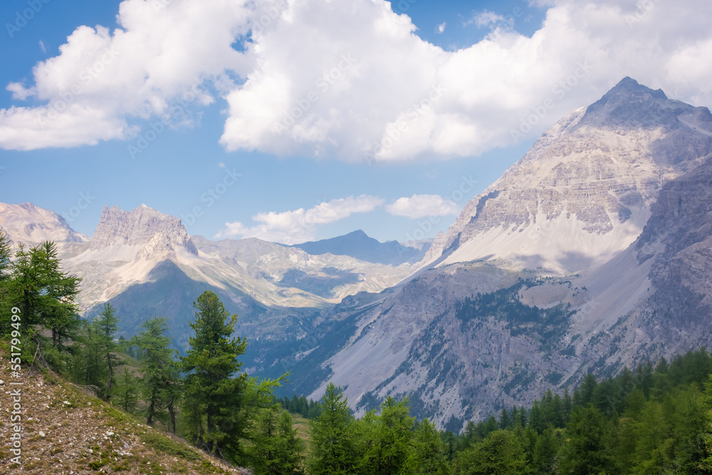 Beautiful landscape with the mountains of the vallée Étroite (french for Beautiful landscape with the mountains of the vallée Étroite (french for