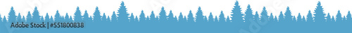 Evegreen forest line semi flat color raster object. Full sized item on white. Natural landscape. Forest conservation. Simple cartoon style illustration for web graphic design and animation