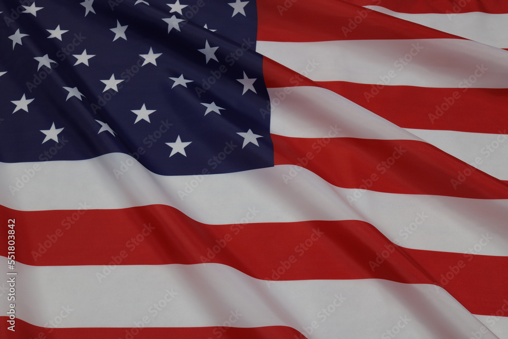 Flag of the United States of America. American flag ripple. .Background of the flag of the United States. Flag of the United States of America. American flag ripple. .Background of the flag of the United States.