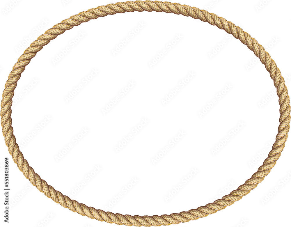 Fototapeta premium Brown rope frame banner