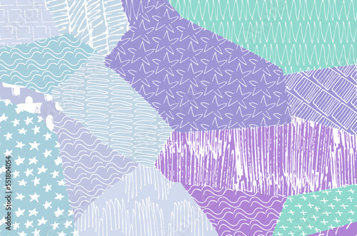 Abstract black strokes, Hand sketched Vector Pattern. Retro abstract pattern in geometric style. Abstract multicolored geometric pattern.	
