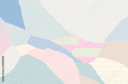 Abstract black strokes, Hand sketched Vector Pattern. Retro abstract pattern in geometric style. Abstract multicolored geometric pattern.	
