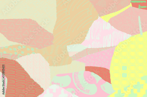 Abstract black strokes, Hand sketched Vector Pattern. Retro abstract pattern in geometric style. Abstract multicolored geometric pattern.	
