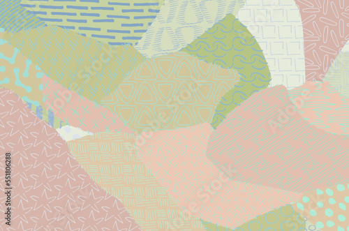 Abstract black strokes, Hand sketched Vector Pattern. Retro abstract pattern in geometric style. Abstract multicolored geometric pattern.	
