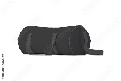 Sport backpack for sportswear and equipment. Travel bag, weekender bag mockup isolated on white background, bag for training and fitness. Duffel bag. 3d rendering. photo