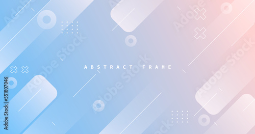 Abstract frame background, blue soft gradation