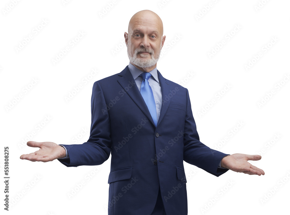 PNG file no background Businessman presenting himself to the audience PNG file no background Businessman presenting himself to the audience