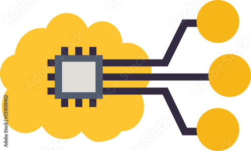 Brain networking Vector Icon
