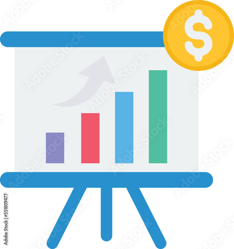 Investment chart Vector Icon 