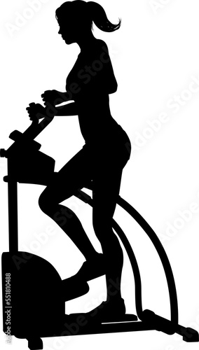 Gym Woman Silhouette Ellipt...