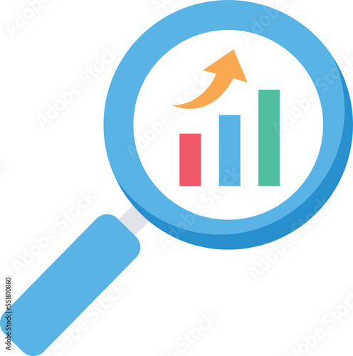 Search Chart Vector Icon 