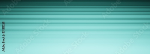 Abstract turquoise water like floating curvy 3D waveform object, fluid motion background, ocean ripples or waves wallpaper, horizontal gradient lines rendering illustration