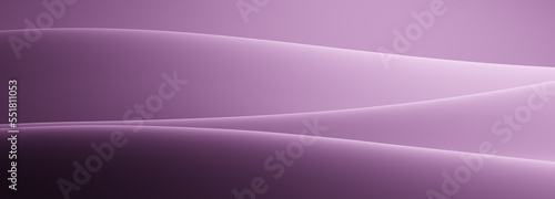 Pink elegant abstract panoramic background with soft flowing curves or waves with copy space for text