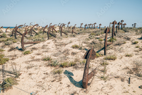 Anchor Cemetery of Santa Luzia, Portugal.