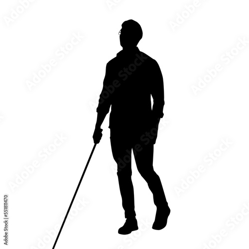 Blind Man Silhouette