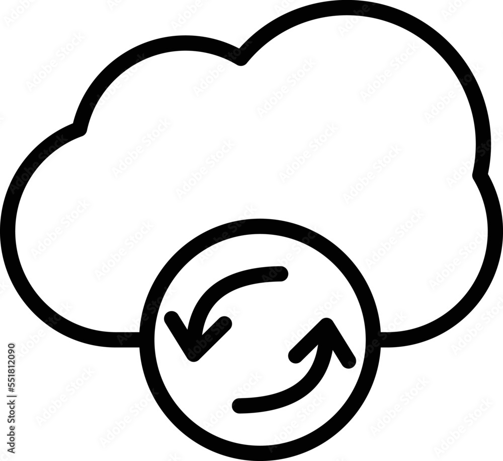 Cloud Refresh Vector Icon
Cloud Refresh Vector Icon