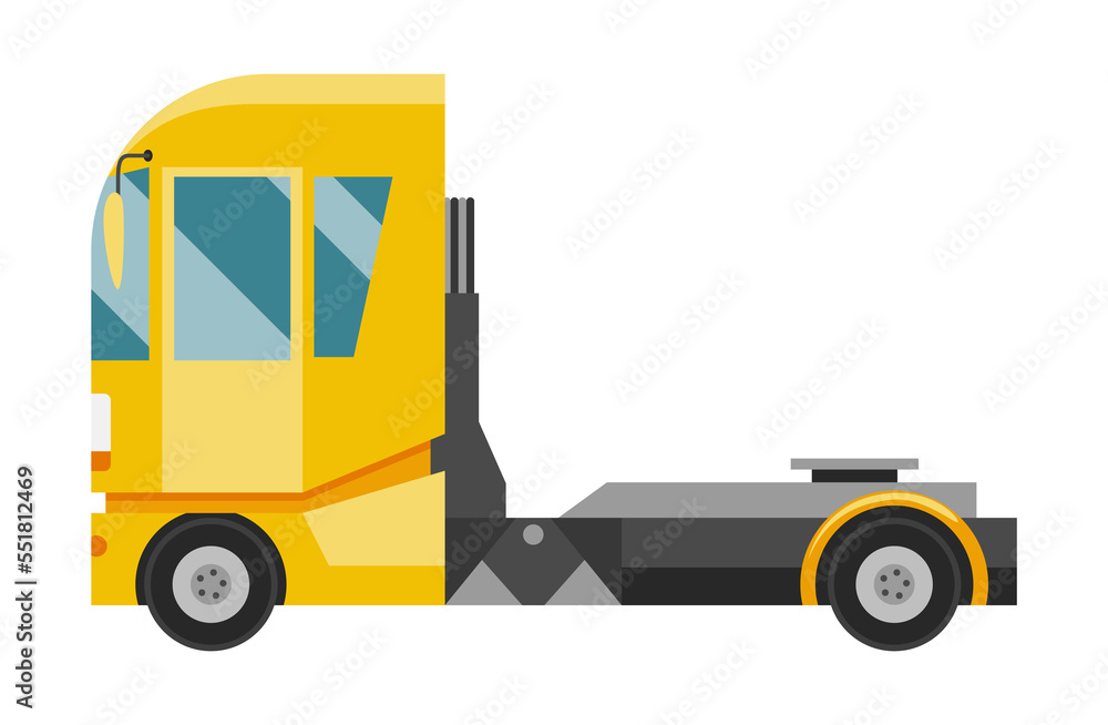 Semi truck. Trucks or delivery trailers or cargo trukc clolorful on white background. Delivery and shipping machine for transportation Semi truck. Trucks or delivery trailers or cargo trukc clolorful on white background. Delivery and shipping machine for transportation