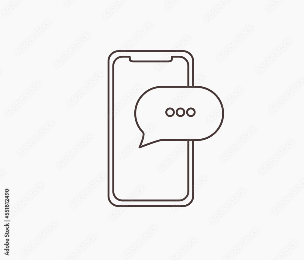 Smartphone phone message icon symbol vector illustration Smartphone phone message icon symbol vector illustration