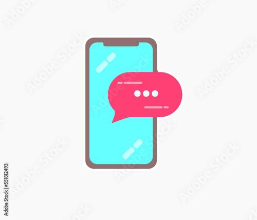 Smartphone phone message icon symbol vector illustration