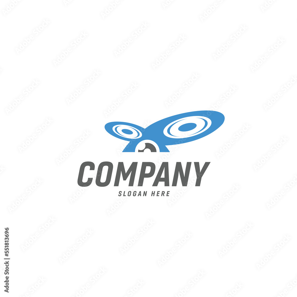 Drone eye digital technology security Logo Template Drone eye digital technology security Logo Template