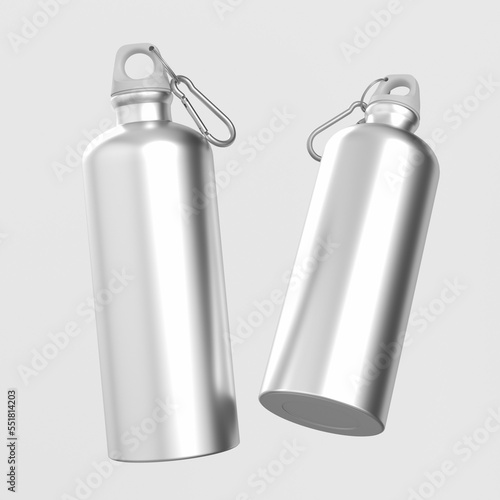 3d aluminium water bottle photo