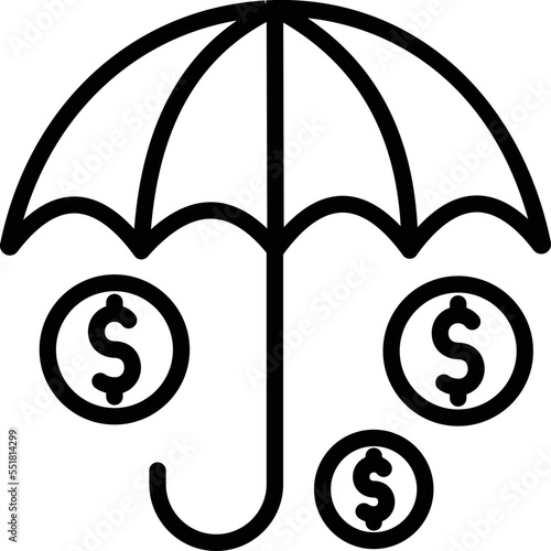 Dollar Protection Vector Icon
