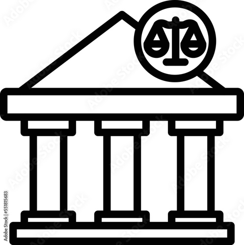 Bank Law Vector Icon

