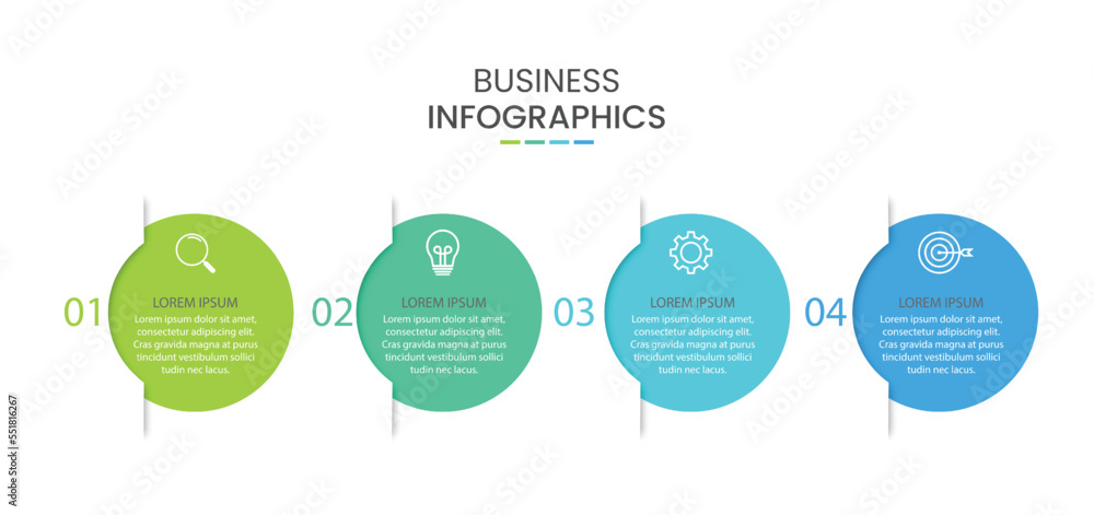 Business process. Thin line design with marketing icons and 4 options, parts, steps. Vector illustration. Business process. Thin line design with marketing icons and 4 options, parts, steps. Vector illustration.