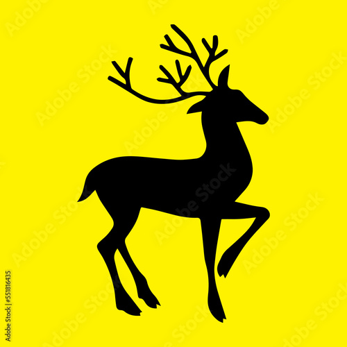 Vector Illustration Silhouette Deer