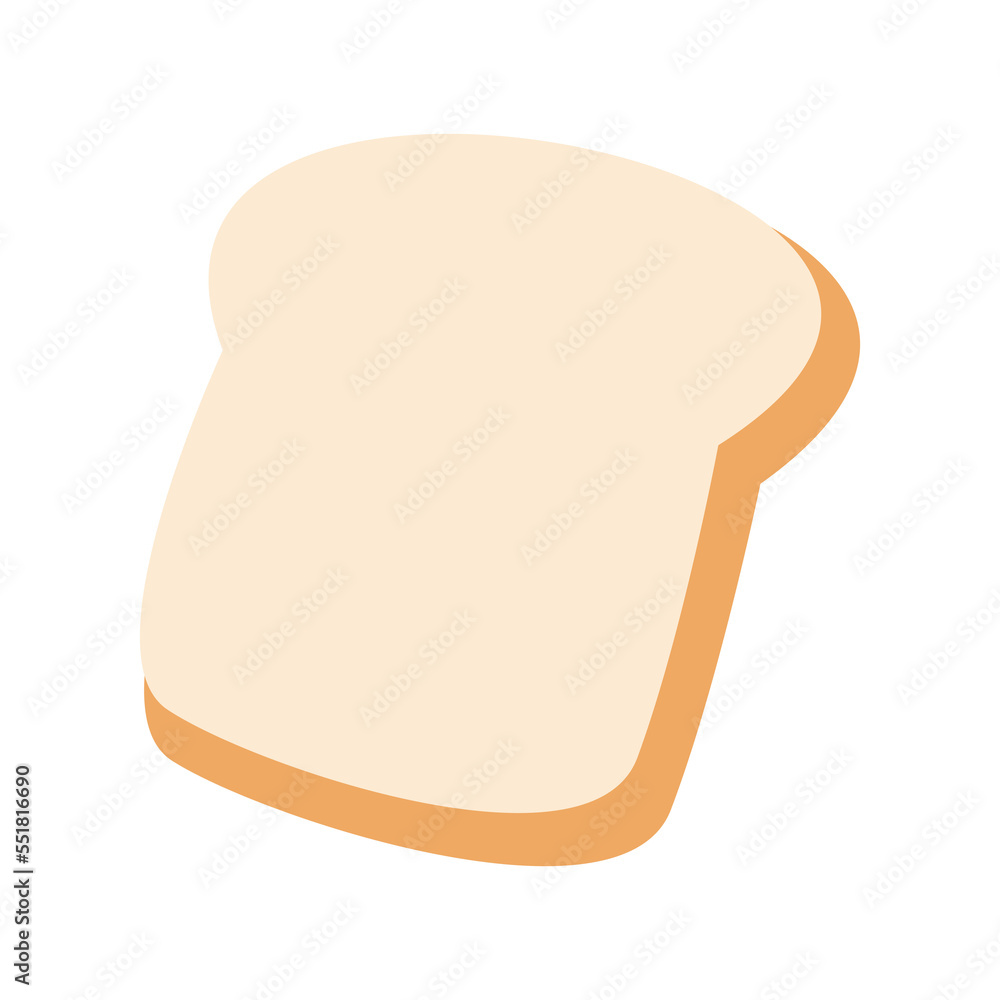 Cute plain bread illustration Cute plain bread illustration