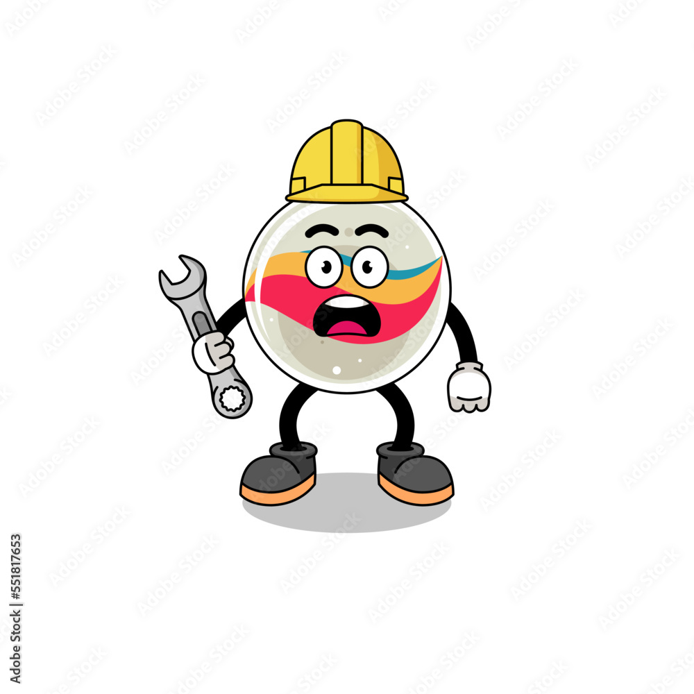 Character Illustration of marble toy with 404 error Character Illustration of marble toy with 404 error
