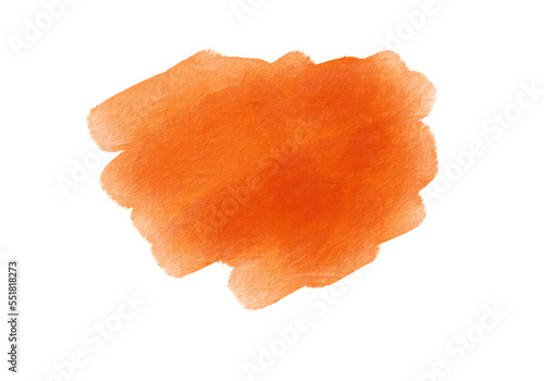 Yellow watercolor stain on a transparent background. Golden watercolor texture. PNG