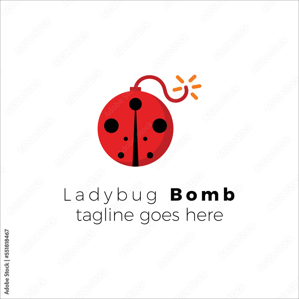 simple ladybug bomb logo vector illustration template design simple ladybug bomb logo vector illustration template design