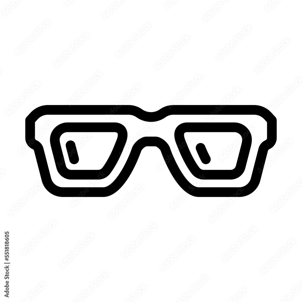 modern glasses optical line icon vector. modern glasses optical sign. isolated contour symbol black illustration modern glasses optical line icon vector. modern glasses optical sign. isolated contour symbol black illustration