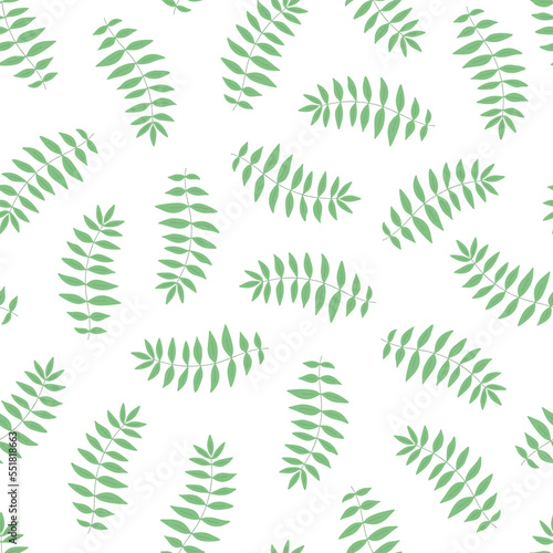 Christmas plant seamless pattern  decorative branch with leaves for home decor  festive holiday arrangement  vector illustration for seasonal gift paper  textile  celebration design