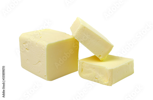 Stick of butter, cut, isolated on transparent png photo
