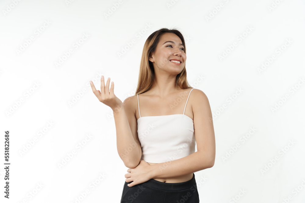 Happy pretty young asian woman smiling isolated on white background, gorgeous girl beauty and cosmetology stomatology concept Happy pretty young asian woman smiling isolated on white background, gorgeous girl beauty and cosmetology stomatology concept