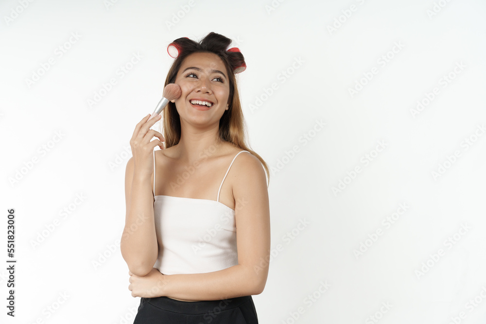 Happy pretty young asian woman smiling isolated on white background, gorgeous girl beauty and cosmetology stomatology concept Happy pretty young asian woman smiling isolated on white background, gorgeous girl beauty and cosmetology stomatology concept