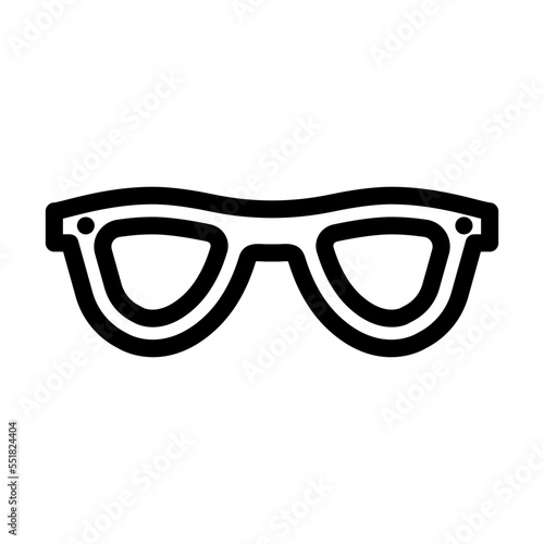 summer glasses frame line icon vector. summer glasses frame sign. isolated contour symbol black illustration
