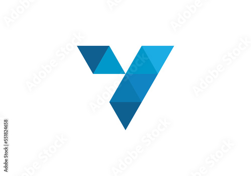 initial letter logo V 3D initial company icon business logo background illustration