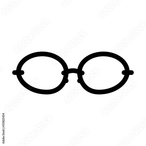 glass glasses optical line icon vector. glass glasses optical sign. isolated contour symbol black illustration