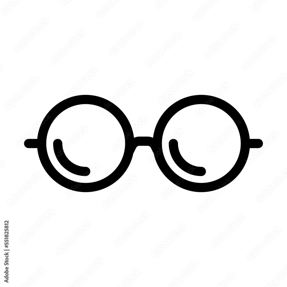 round glasses optical line icon vector. round glasses optical sign. isolated contour symbol black illustration round glasses optical line icon vector. round glasses optical sign. isolated contour symbol black illustration