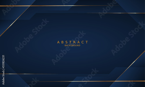 dark blue luxury premium background and gold line.