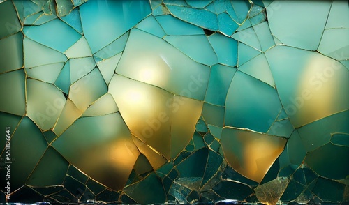 Background with old distressed cracked glass. Vintage texture