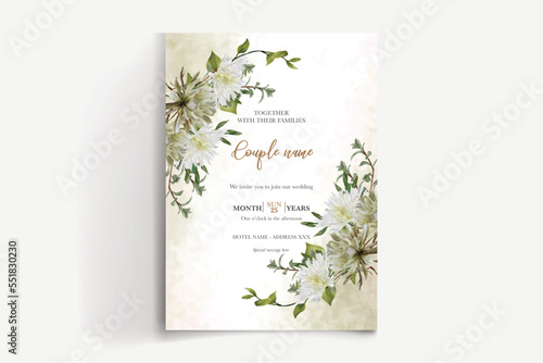 SAVE THE DATE FLORAL INVITATION TEMPLATE photo